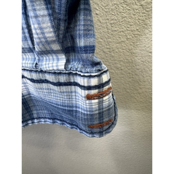 Tommy Bahama Denim Mens Blue Plaid Button Down Shirt Size S - Picture 7 of 7
